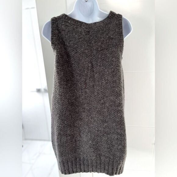 Zara/ Wool blend/ Mohair/ Knit/ Grey/  Stretchy/ Midi dress/ Size US M - Picture 6 of 14